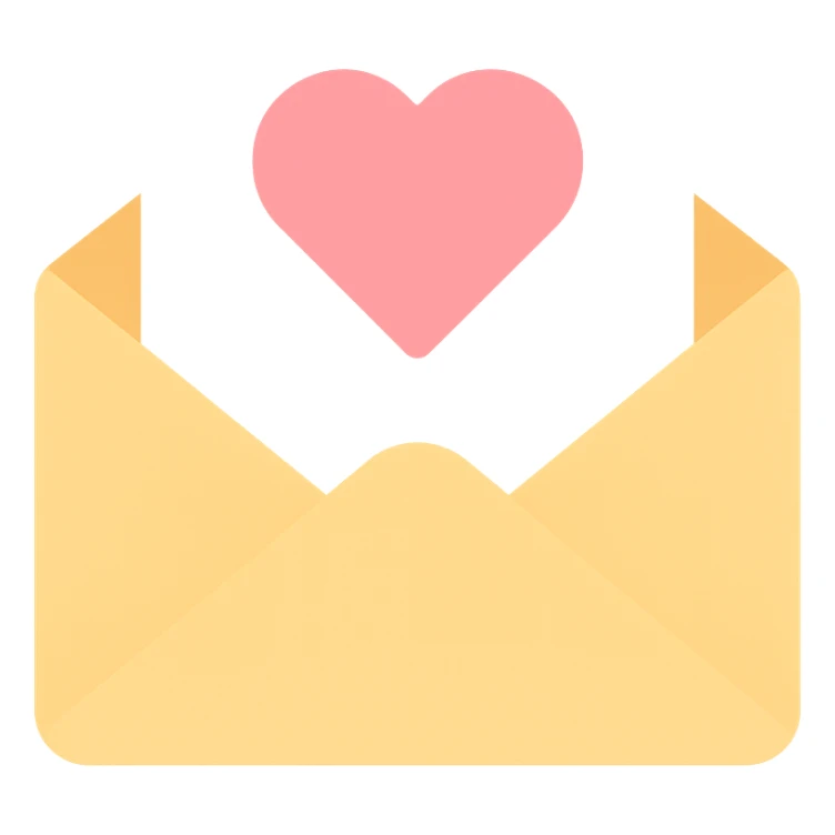 Romantic letter sticker