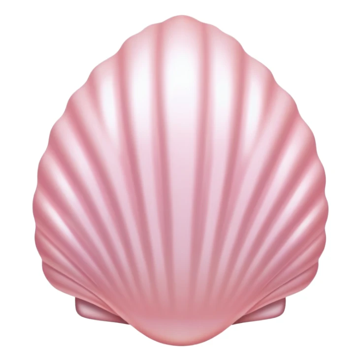 light pink shell with pearlescent sheen sticker