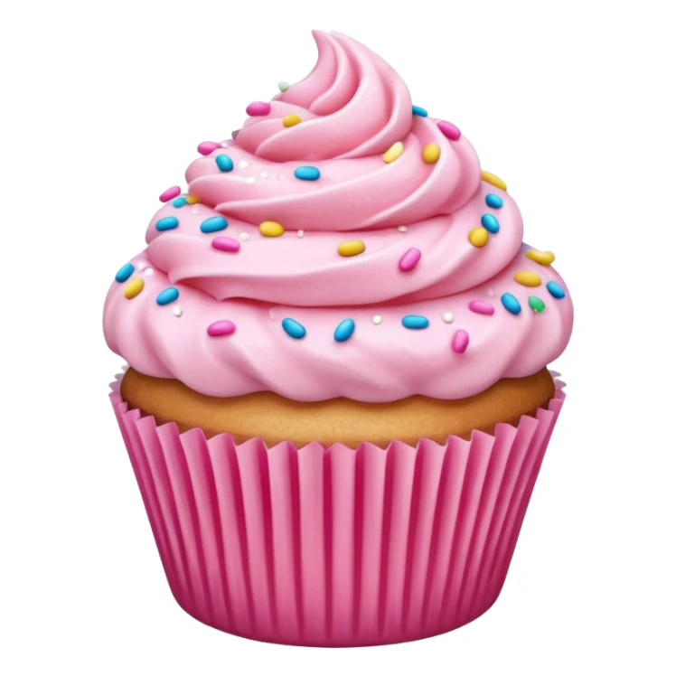 Cupcake with pink icing sticker