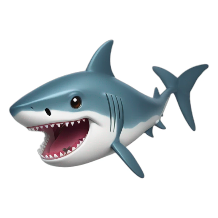 requin avec une huitre énorme dans la bouche sticker