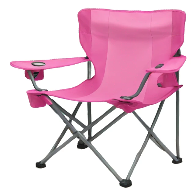 Pink camping chair sticker