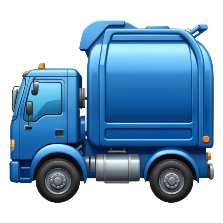 blue garbage truck sticker