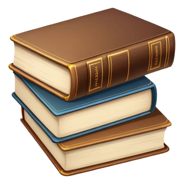 a stack of books sticker