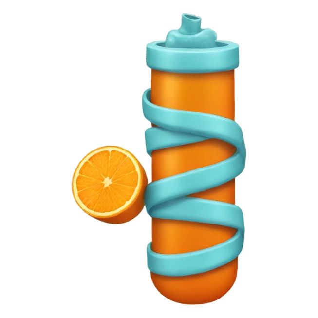 orange squeeze tube sticker