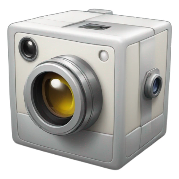 camera dans un cube sticker