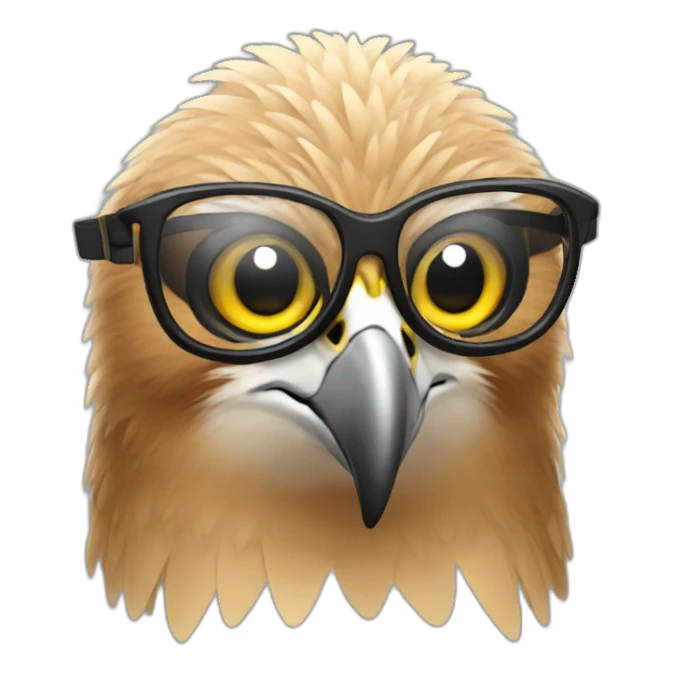 falcon with glasses sticker