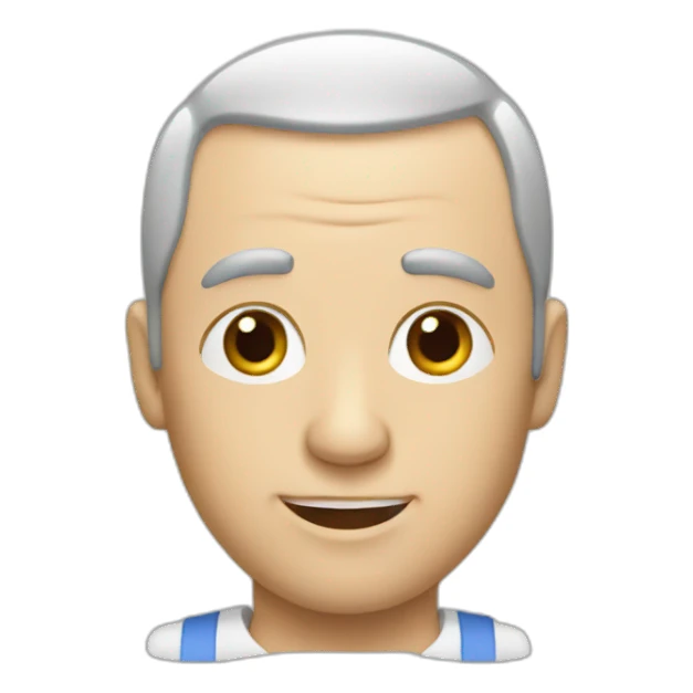 balding guy wearing working cloth sticker