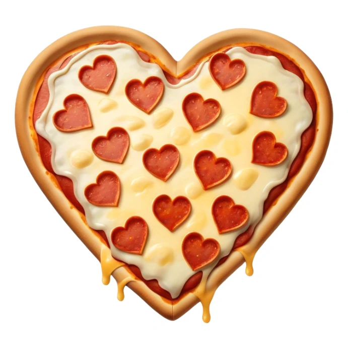 Pizza in heart shape sticker
