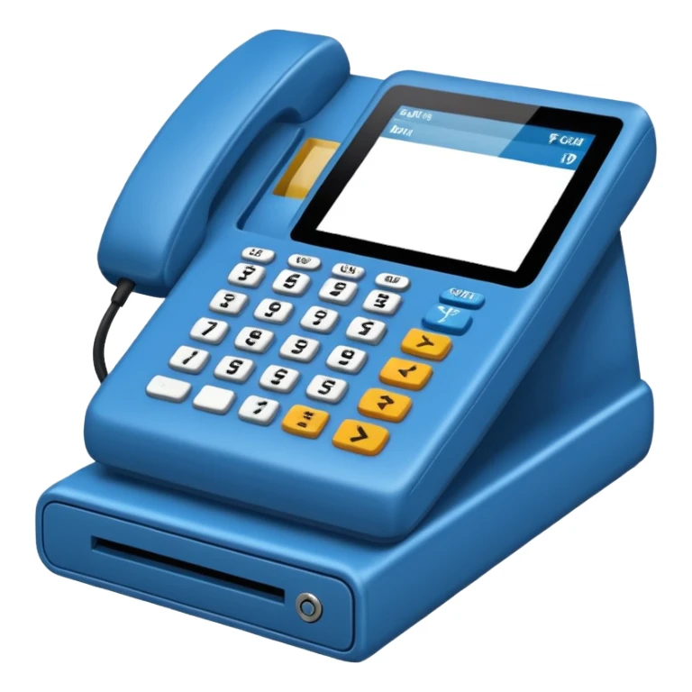  blue pos terminal sticker