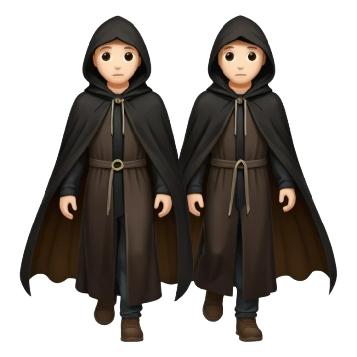 People in cloak sticker