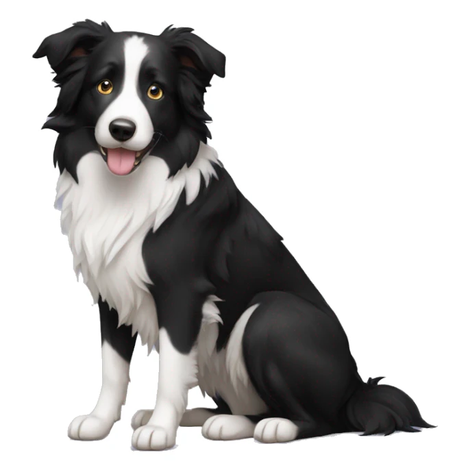 Border collie negro sticker