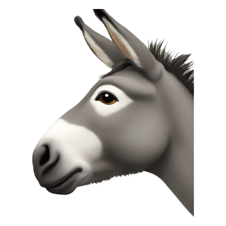 Donkey giving a kiss sticker