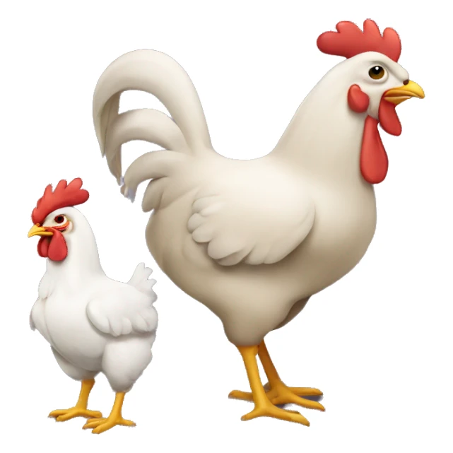 Chicken whit donkey sticker