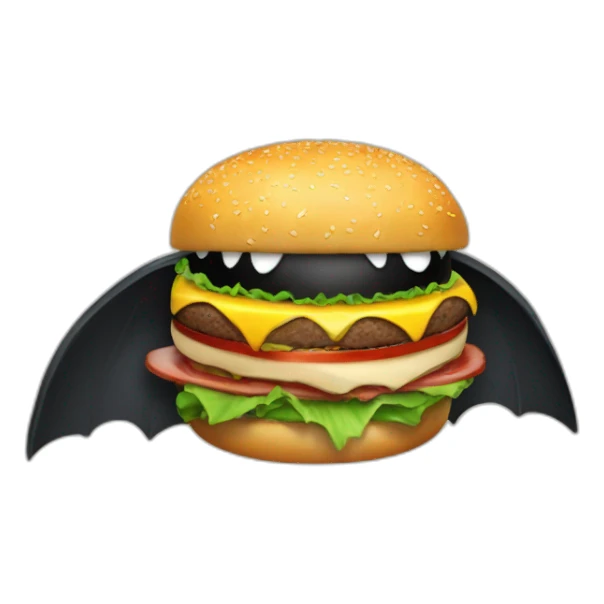 Batman mange un hamburger sticker