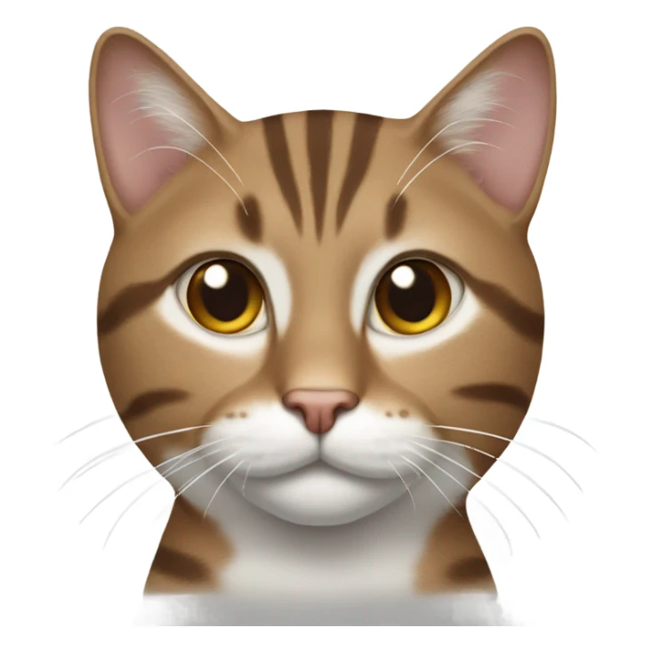 Brown and white tabby cat sticker