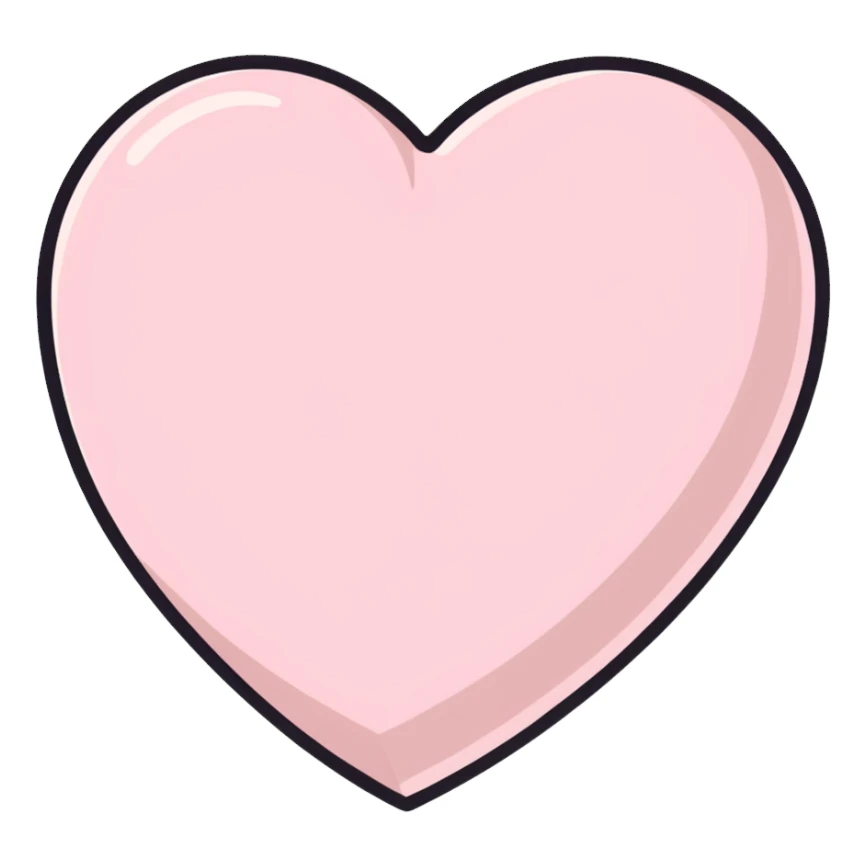 Pastel pink heart sticker
