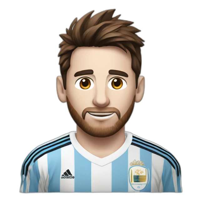 Messi avec le maillot de L’argentine sticker