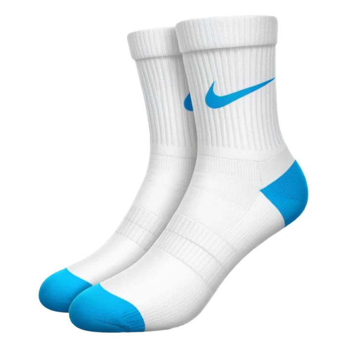 folded white Nike socks sticker