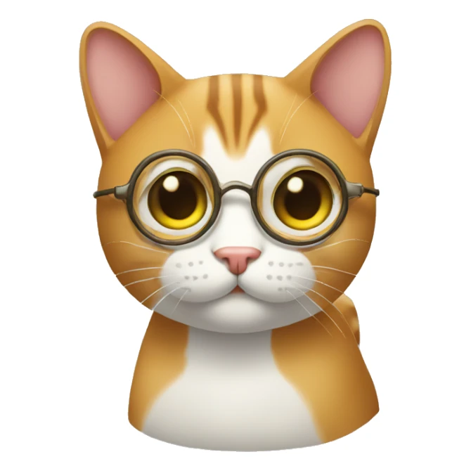 Gato de óculos  sticker
