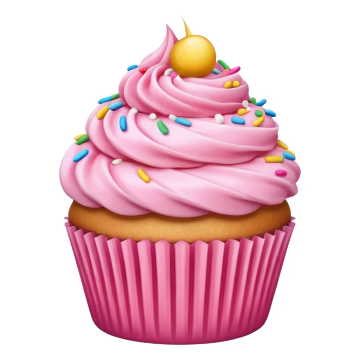 A cupcake with pink icing sticker