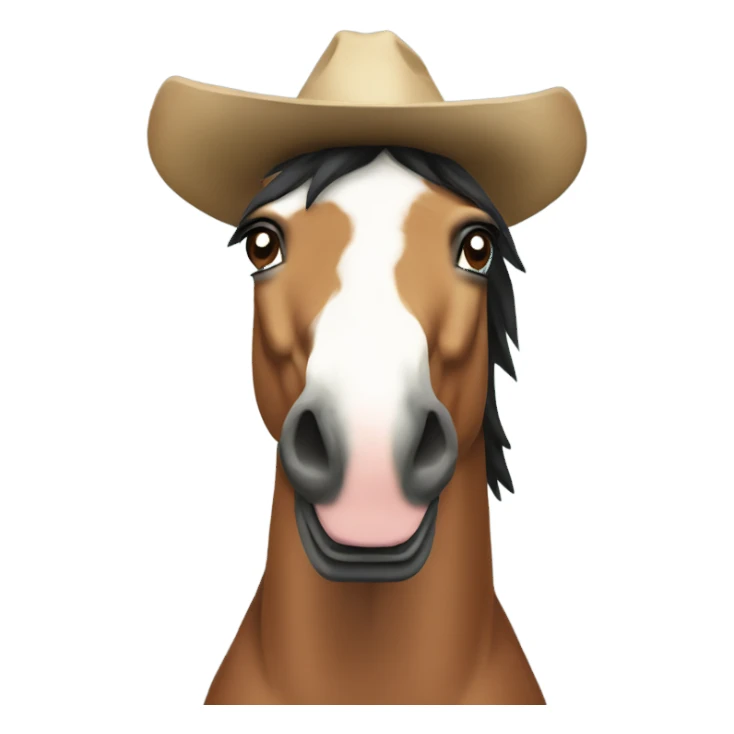 Horse with an LA hat sticker