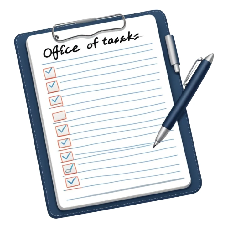 List of office tasks sticker