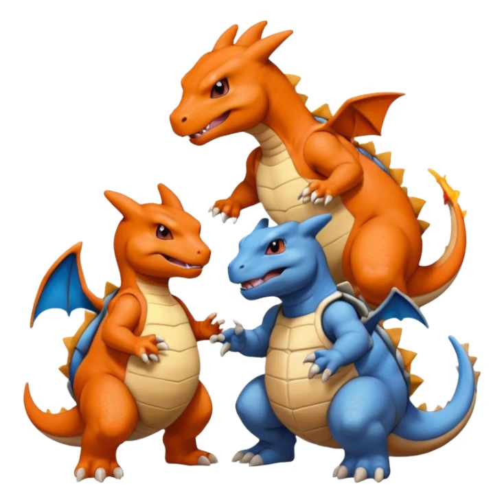 give me different pokeman helpging each other sticker