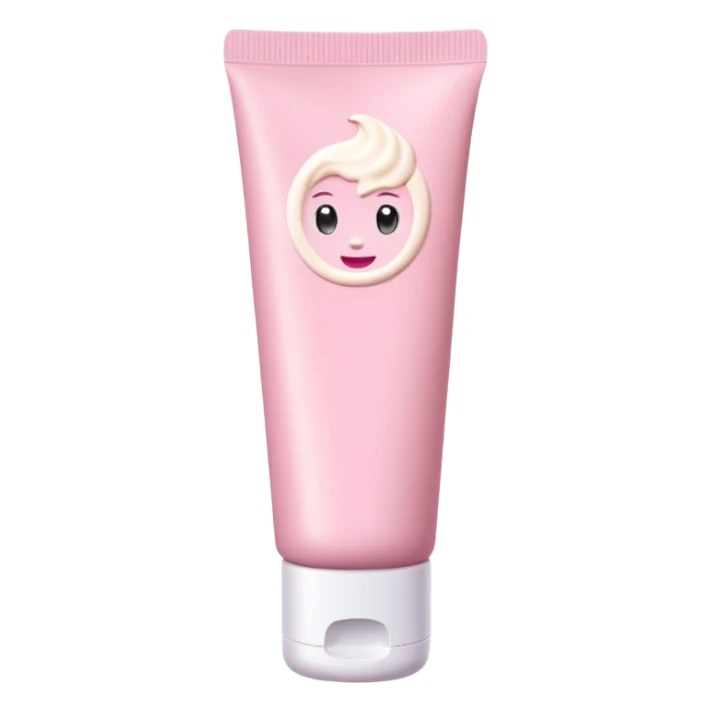 pink cream tube packaging sticker