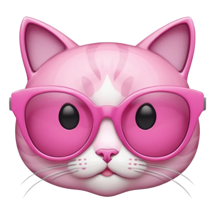 pink sunglasses cat-eye frames sticker