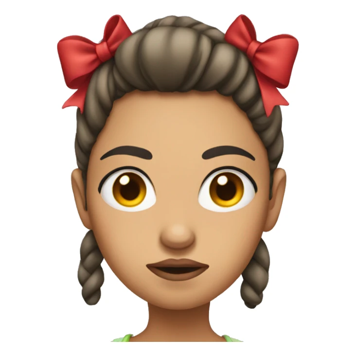 women pouting with bow  sticker