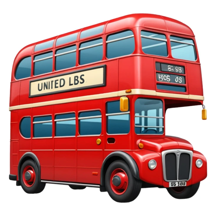 красный двухэтажный автобус из United Kingdom  sticker