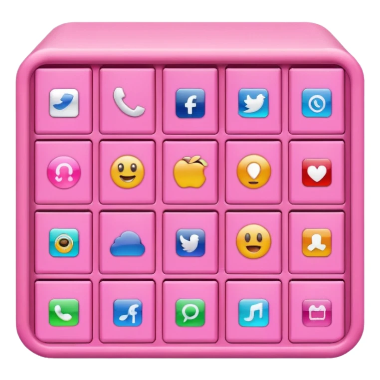 pink app drawer  sticker