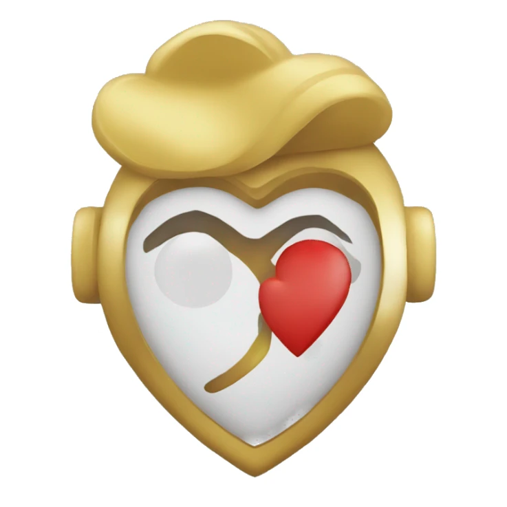 Un corazón dorado sticker