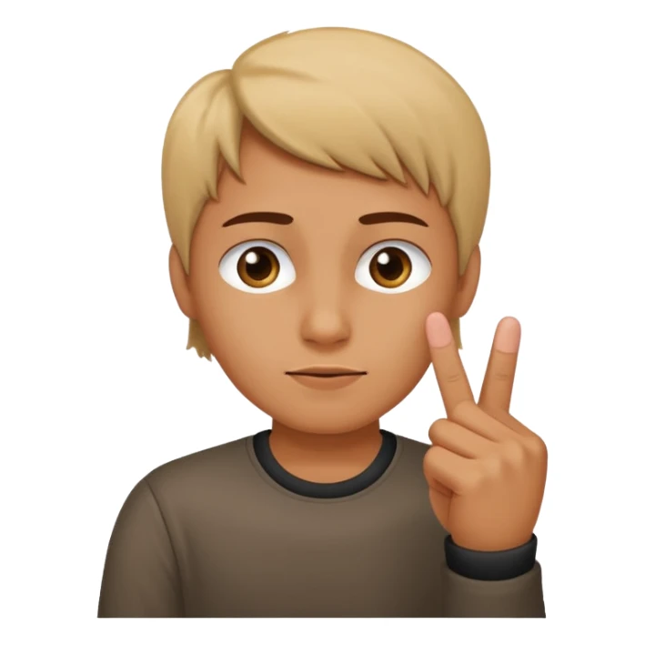 Shy middle finger sticker