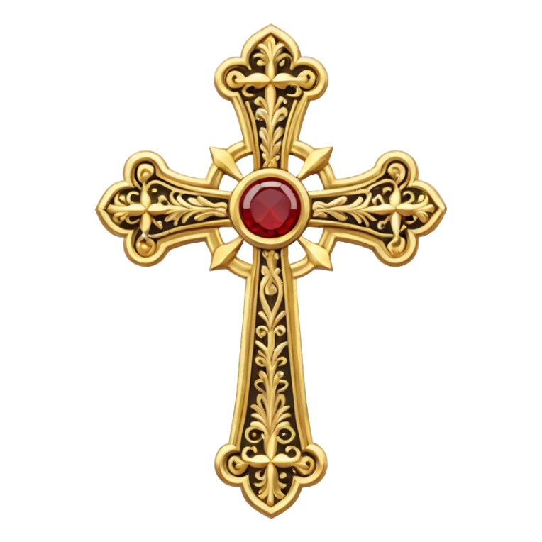 Eastern Orthodox cross. Transparent bakgrundl. sticker