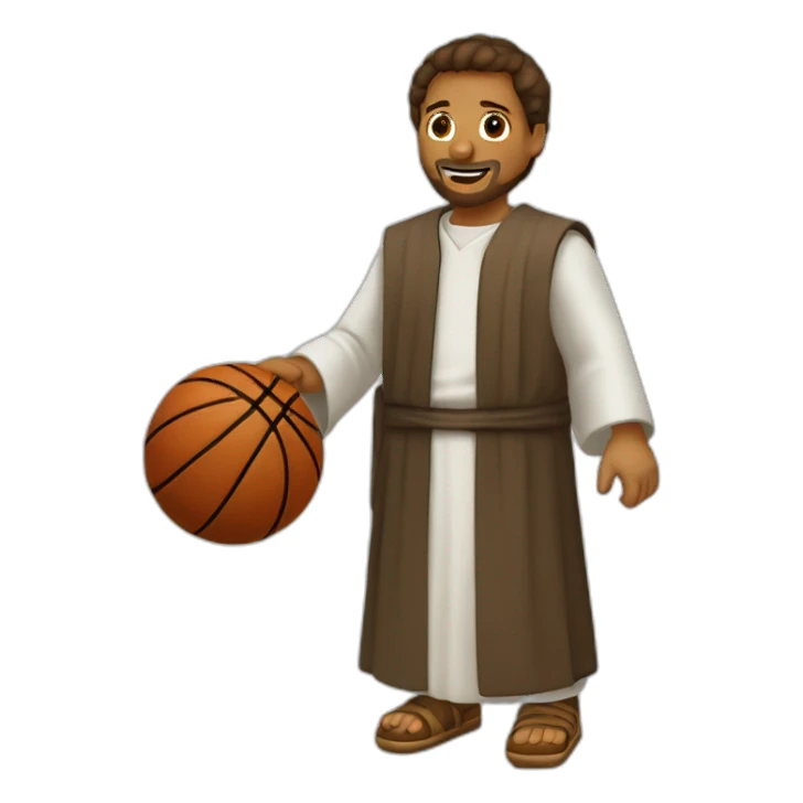 Sacerdote jugando basket  sticker