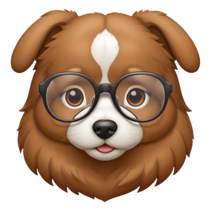 dog wearing glasses  sticker