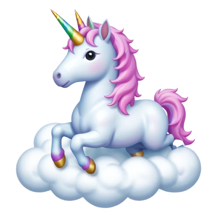A unicorn on a cloud sticker