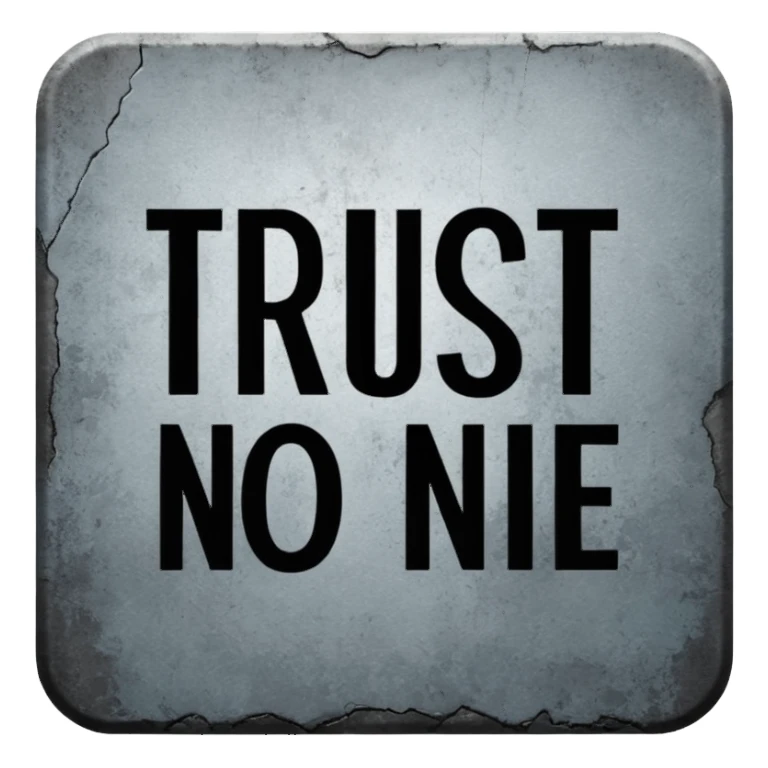 trust no one x-files inspired lettering sticker