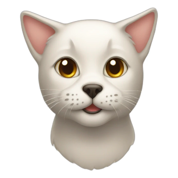 Part cat part dog sticker