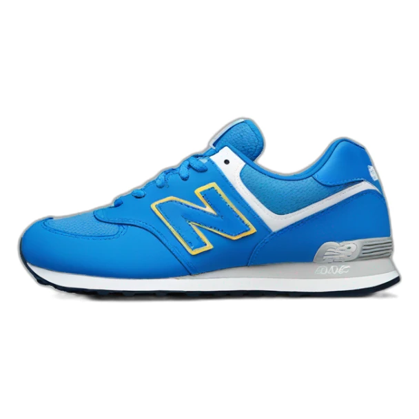 baskets new balance blue sticker