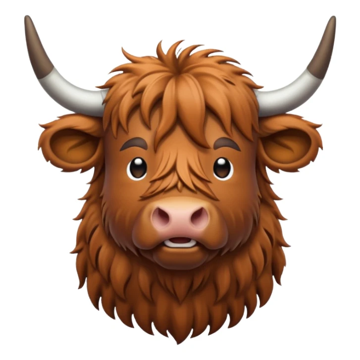  line art highland cow sticker