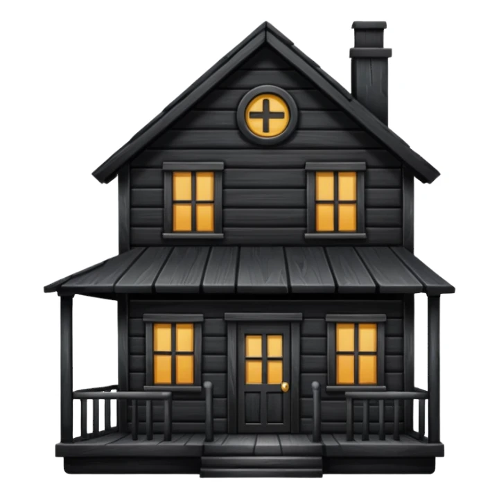 Black house sticker