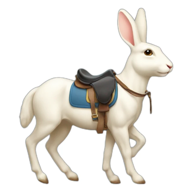 Lapin sur cheval sticker