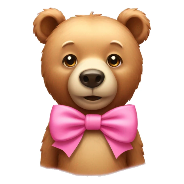 Bear wearing pink bow sticker