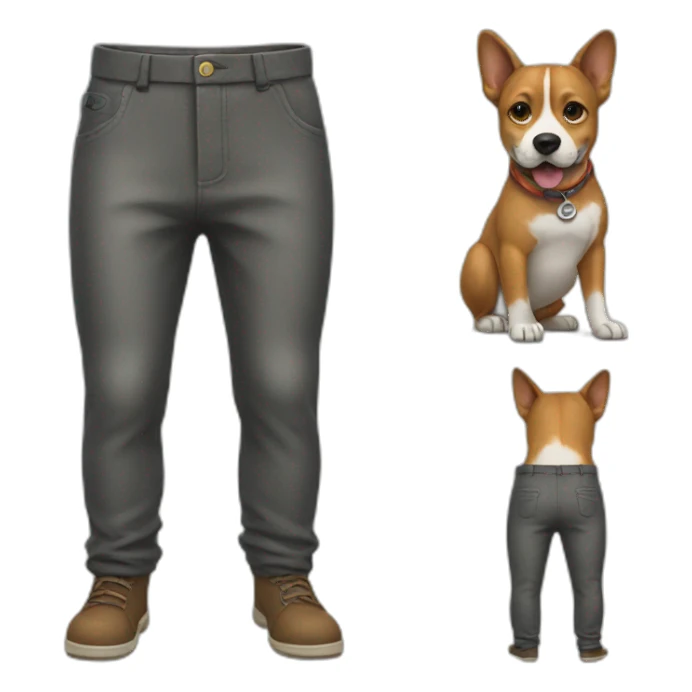 Dog wearing trousers sticker