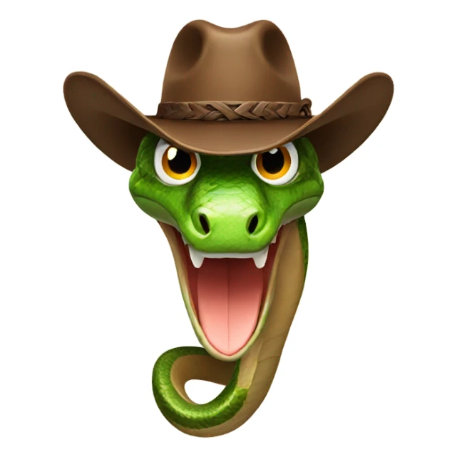 Snake with cowboy hat sticker