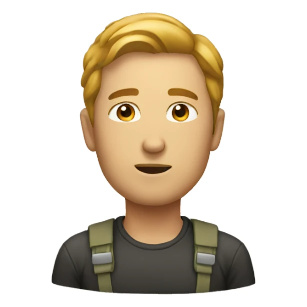 man listning sticker