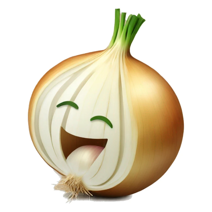 onion cut in half sticker