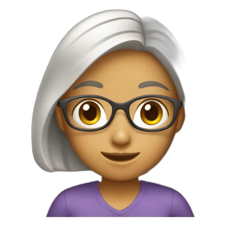 student girl with notebook sticker